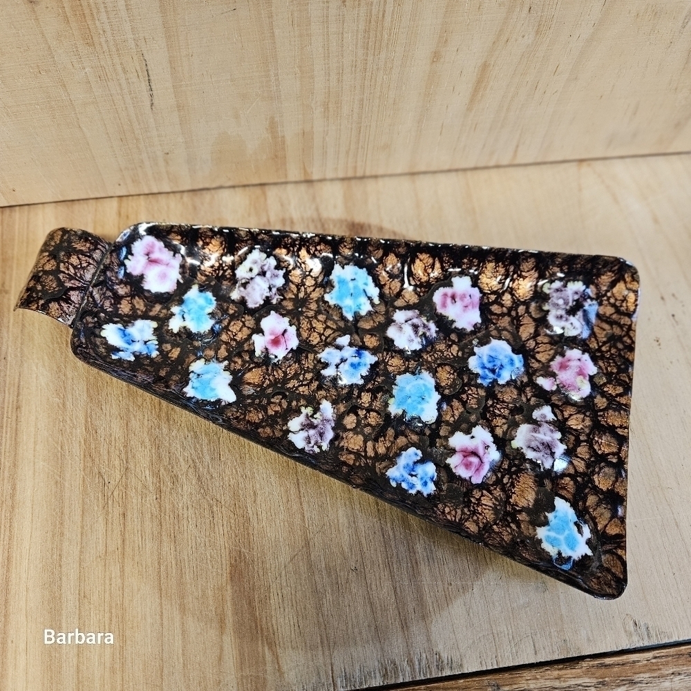 Enamel Multi-colored Trinket Dish